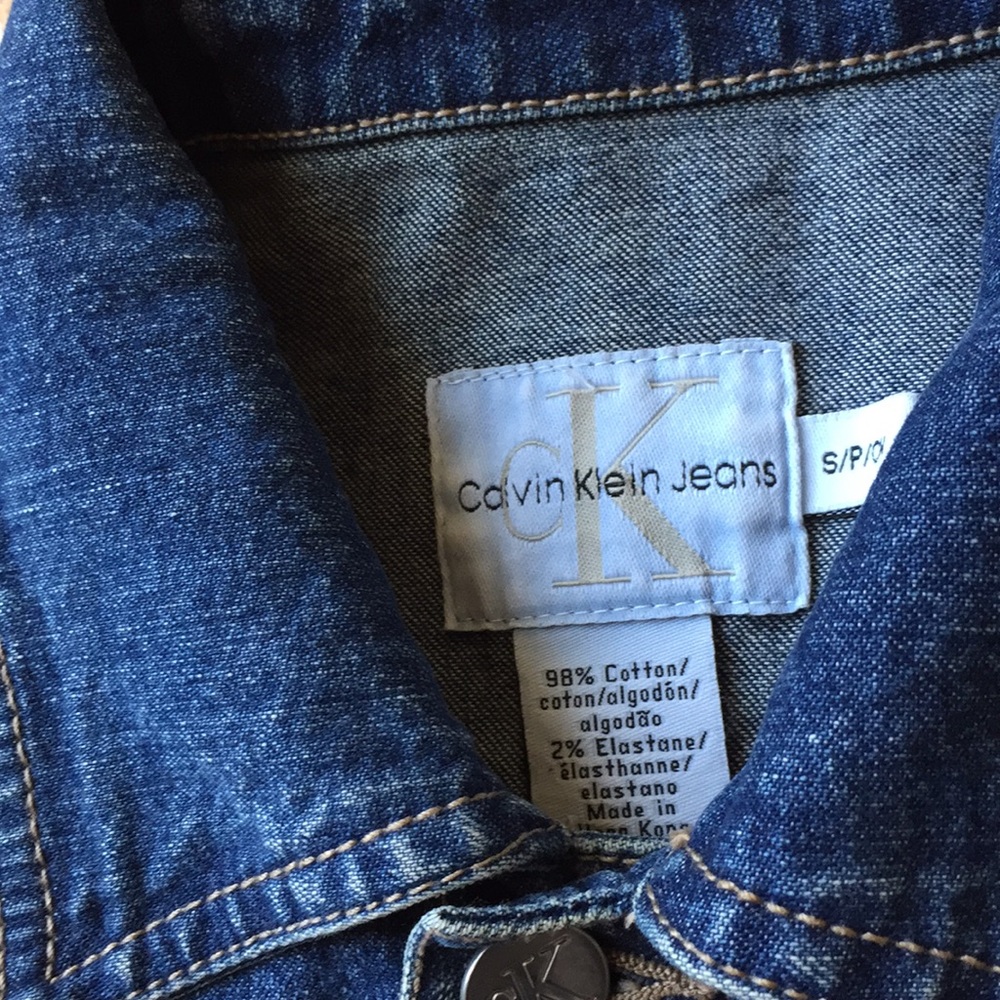 Calvin Klein Basic Jean Jacket Vguc No Flaws Noted - image 4